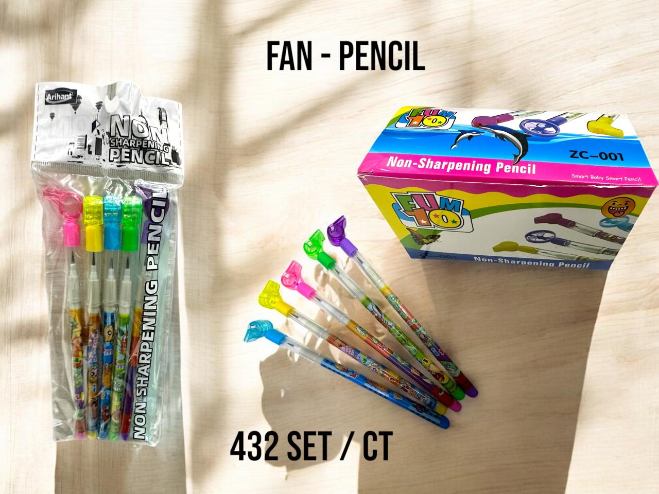 Pencil with Fan Mrp-30/- (Per Piece)