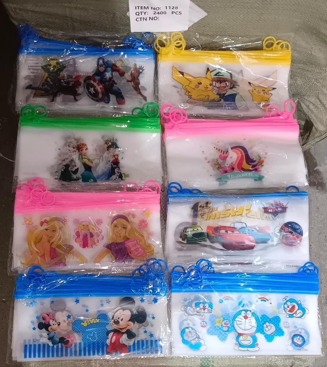 Kids Cartoon Zipper Pouch Mrp- 48/- (12pcs)