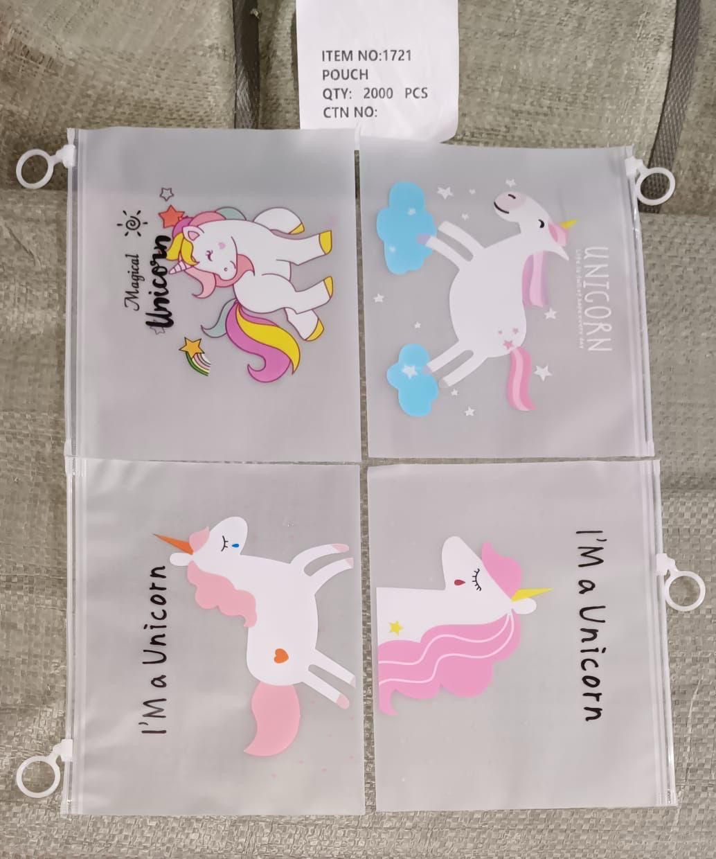 Unicorn Zipper Pouch Mrp-90/- (20Pcs)