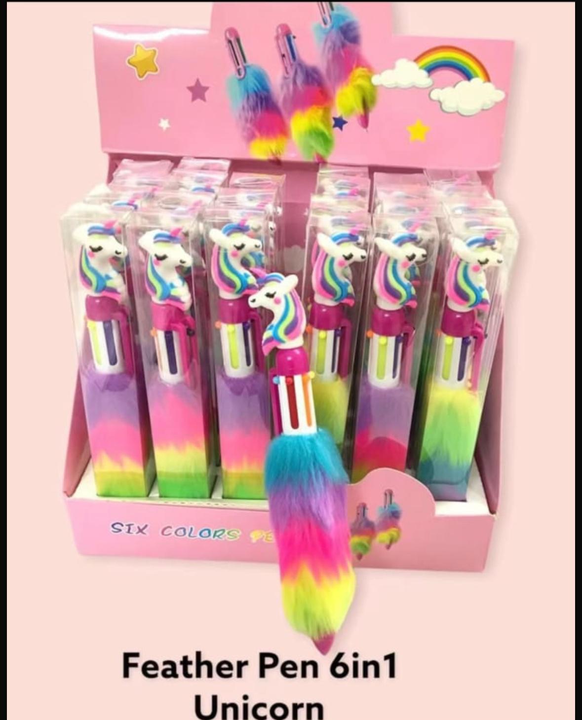 Unicorn Feather Pen Mrp-600/- (24Pcs)